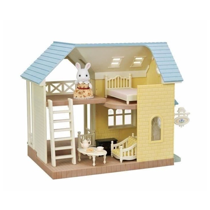 Coffret Le cottage au toit bleu - SYLVANIAN FAMILIES - 5671 - Pour Enfant de 5 ans et plus - Mobilier inclus Coffret Le cottage au toit bleu - SYLVANIAN FAMILIES - 5671 - Pour Enfant de 5 ans et plus - Mobilier inclus
