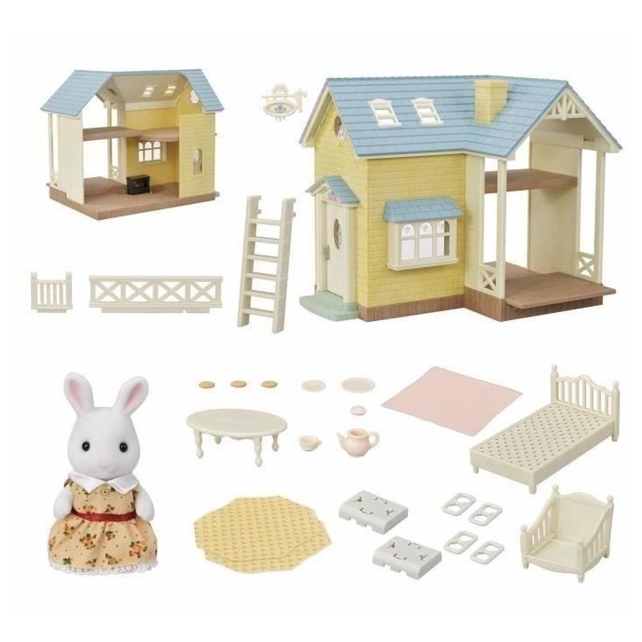 Coffret Le cottage au toit bleu - SYLVANIAN FAMILIES - 5671 - Pour Enfant de 5 ans et plus - Mobilier inclus Coffret Le cottage au toit bleu - SYLVANIAN FAMILIES - 5671 - Pour Enfant de 5 ans et plus - Mobilier inclus