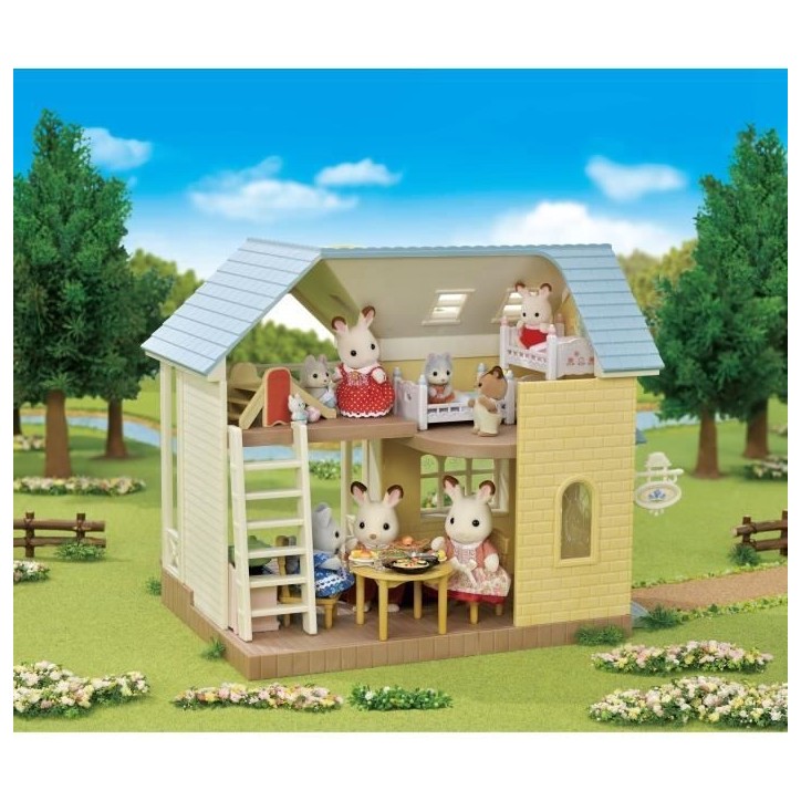 Coffret Le cottage au toit bleu - SYLVANIAN FAMILIES - 5671 - Pour Enfant de 5 ans et plus - Mobilier inclus Coffret Le cottage au toit bleu - SYLVANIAN FAMILIES - 5671 - Pour Enfant de 5 ans et plus - Mobilier inclus