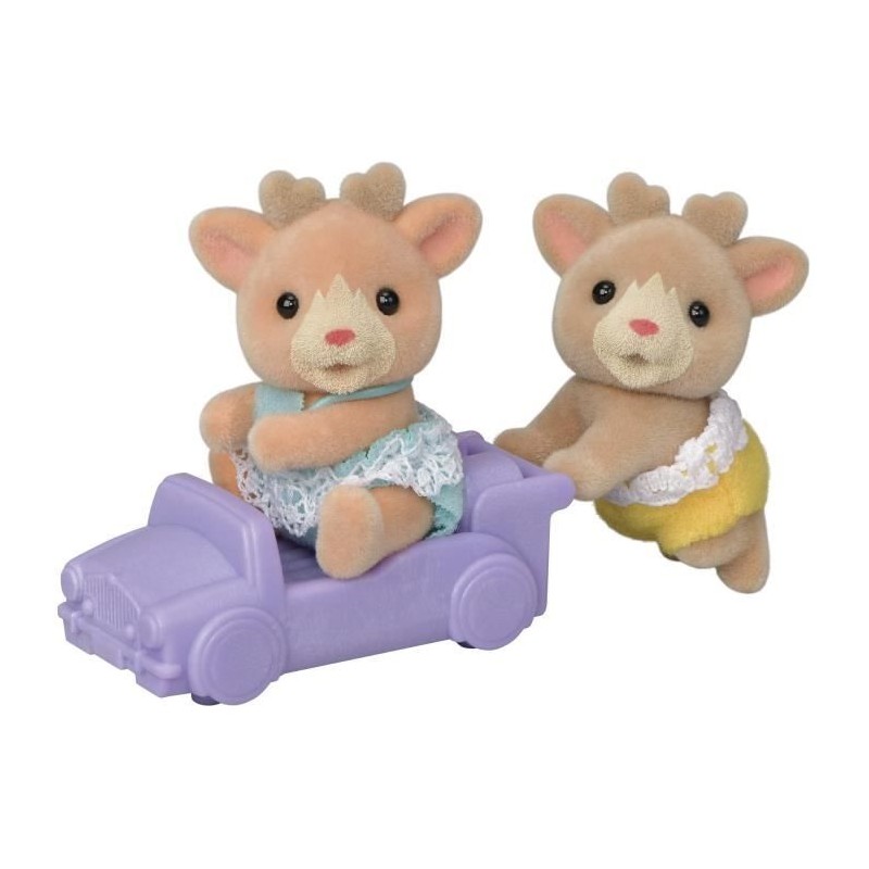 Poupée - SYLVANIAN FAMILIES - Les jumeaux Renne - Blanc - Mixte - 569 Poupée - SYLVANIAN FAMILIES - Les jumeaux Renne - Blanc - Mixte - 569