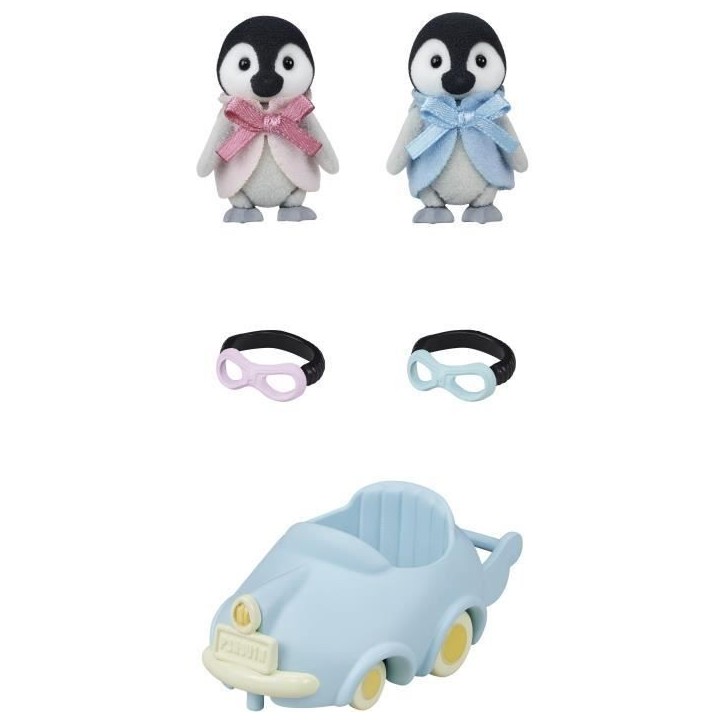 Poupée - SYLVANIAN FAMILIES - Les jumeaux Pingouin - Voiture et lunettes - Articulés Poupée - SYLVANIAN FAMILIES - Les jumeaux Pingouin - Voiture et lunettes - Articulés