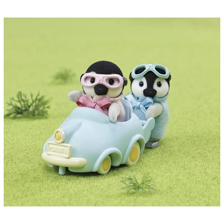 Poupée - SYLVANIAN FAMILIES - Les jumeaux Pingouin - Voiture et lunettes - Articulés Poupée - SYLVANIAN FAMILIES - Les jumeaux Pingouin - Voiture et lunettes - Articulés