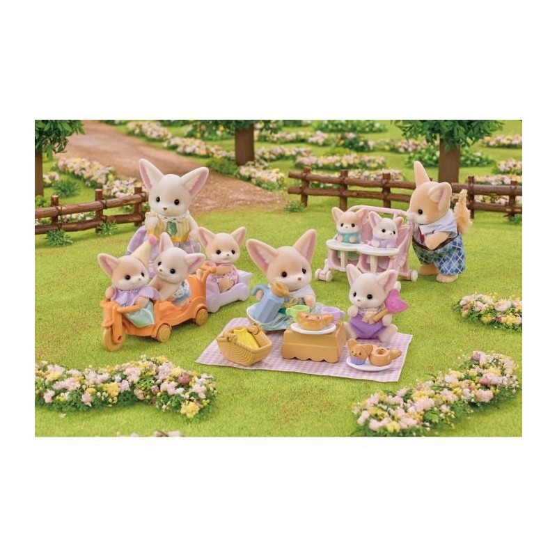 Set de pique-nique Fennec - SYLVANIAN FAMILIES - 2 personnages, vélo Set de pique-nique Fennec - SYLVANIAN FAMILIES - 2 personnages, vélo