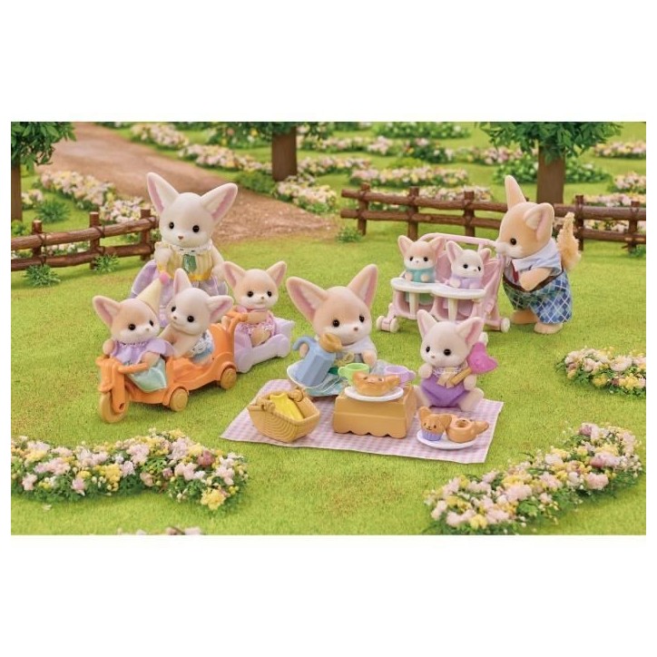 Set de pique-nique Fennec - SYLVANIAN FAMILIES - 2 personnages, vélo et accessoires Set de pique-nique Fennec - SYLVANIAN FAMILIES - 2 personnages, vélo et accessoires