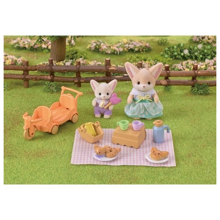 Set de pique-nique Fennec - SYLVANIAN FAMILIES - 2 personnages, vélo et accessoires Set de pique-nique Fennec - SYLVANIAN FAMILIES - 2 personnages, vélo et accessoires