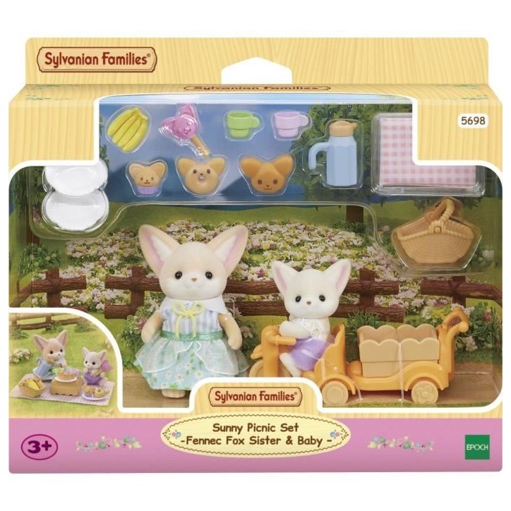 Set de pique-nique Fennec - SYLVANIAN FAMILIES - 2 personnages, vélo et accessoires Set de pique-nique Fennec - SYLVANIAN FAMILIES - 2 personnages, vélo et accessoires
