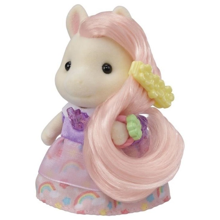 Coiffeuse Fille Poney - SYLVANIAN FAMILIES - Joy aux cheveux roses - Accessoires de coiffure inclus Coiffeuse Fille Poney - SYLVANIAN FAMILIES - Joy aux cheveux roses - Accessoires de coiffure inclus