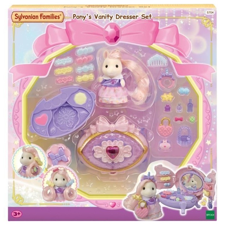 Coiffeuse Fille Poney - SYLVANIAN FAMILIES - Joy aux cheveux roses - Accessoires de coiffure inclus Coiffeuse Fille Poney - SYLVANIAN FAMILIES - Joy aux cheveux roses - Accessoires de coiffure inclus