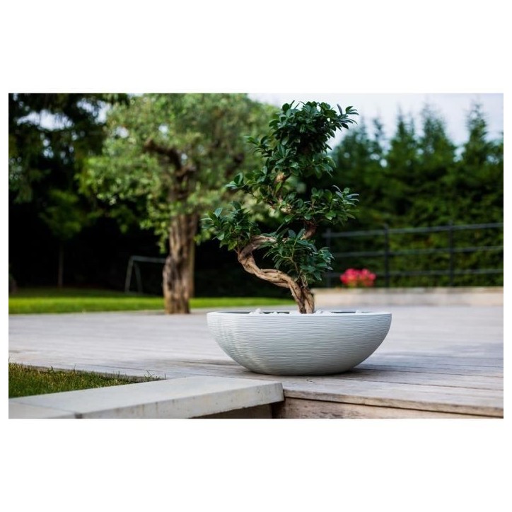 Vasque Ø 59 cm - EDA - Graphit UP - 39 L - Ø 59 x H. 21 cm - Blanc cérusé