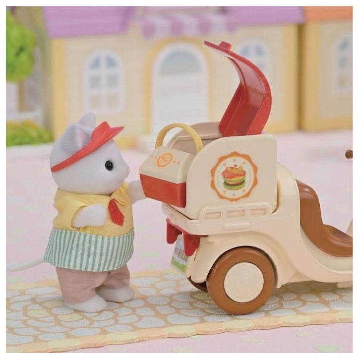 Jeu de Restauration - SYLVANIAN FAMILIES - Stand de Hamburgers - Papa Chat Latté et Scooter Jeu de Restauration - SYLVANIAN FAMILIES - Stand de Hamburgers - Papa Chat Latté et Scooter