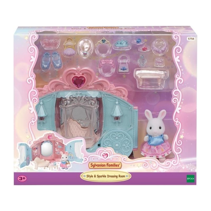 Coffret de Jeu - SYLVANIAN FAMILIES - Dressing de Princesse - Carrosse Coffret de Jeu - SYLVANIAN FAMILIES - Dressing de Princesse - Carrosse