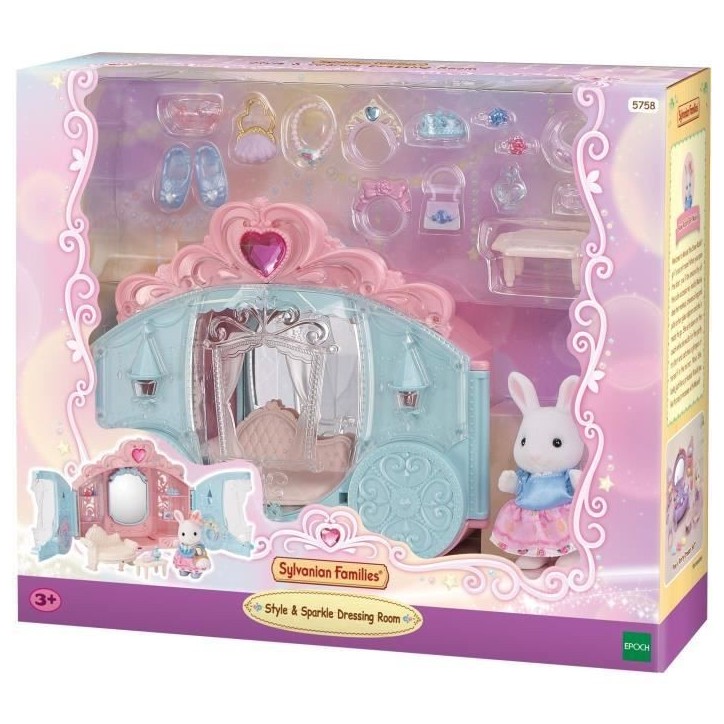 Coffret de Jeu - SYLVANIAN FAMILIES - Dressing de Princesse - Carrosse et Fille Lapin Neige Coffret de Jeu - SYLVANIAN FAMILIES - Dressing de Princesse - Carrosse et Fille Lapin Neige