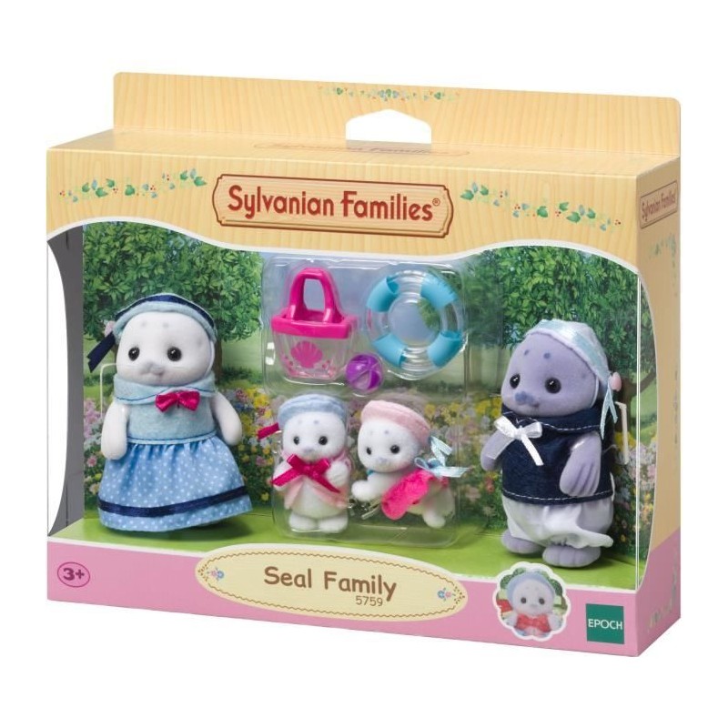 Famille Articulée - SYLVANIAN FAMILIES - Famille Phoque - 4 Personnag Famille Articulée - SYLVANIAN FAMILIES - Famille Phoque - 4 Personnag
