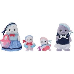 Famille Articulée - SYLVANIAN FAMILIES - Famille Phoque - 4 Personnag