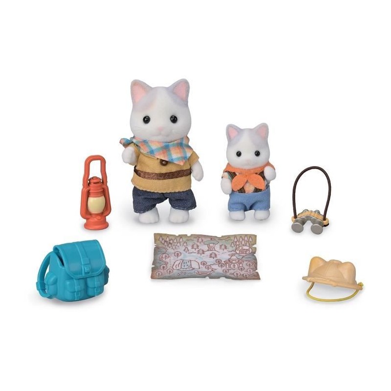 Figurines Articulées - SYLVANIAN FAMILIES - Fils et Bébé Chat Latt