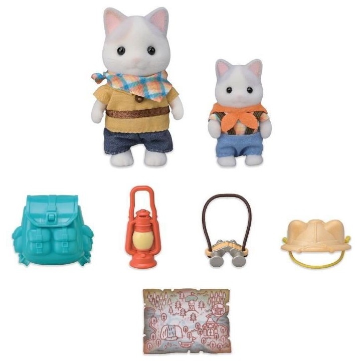 Figurines Articulées - SYLVANIAN FAMILIES - Fils et Bébé Chat Latté - Aventure en Foret Secrete Figurines Articulées - SYLVANIAN FAMILIES - Fils et Bébé Chat Latté - Aventure en Foret Secrete