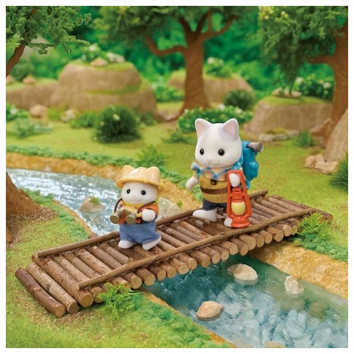 Figurines Articulées - SYLVANIAN FAMILIES - Fils et Bébé Chat Latté - Aventure en Foret Secrete Figurines Articulées - SYLVANIAN FAMILIES - Fils et Bébé Chat Latté - Aventure en Foret Secrete