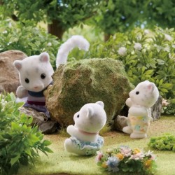 Mini-figurines - SYLVANIAN FAMILIES - La famille Panthere des neiges -