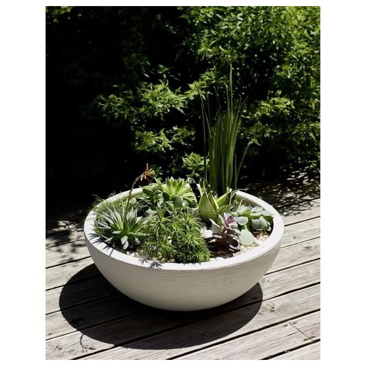 Vasque Ø 59 cm - EDA - Graphit UP - 39 L - Ø 59 x H. 21 cm - Blanc cérusé