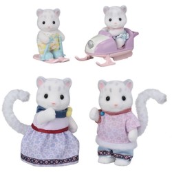 Mini-figurines - SYLVANIAN FAMILIES - La famille Panthere des neiges -