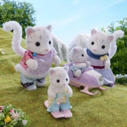 Mini-figurines - SYLVANIAN FAMILIES - La famille Panthere des neiges -