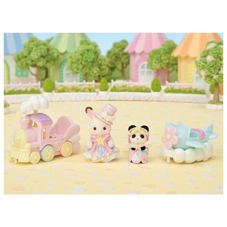 Mini-figurines - SYLVANIAN FAMILIES - Le petit train des nuages - Des 3 ans Mini-figurines - SYLVANIAN FAMILIES - Le petit train des nuages - Des 3 ans