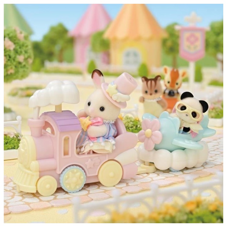 Mini-figurines - SYLVANIAN FAMILIES - Le petit train des nuages - Des 3 ans Mini-figurines - SYLVANIAN FAMILIES - Le petit train des nuages - Des 3 ans
