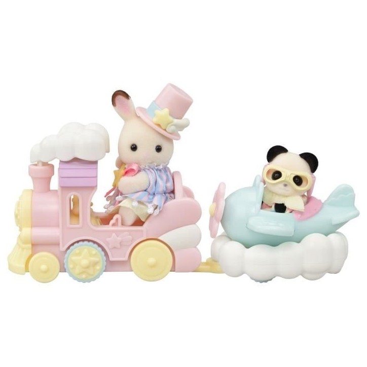 Mini-figurines - SYLVANIAN FAMILIES - Le petit train des nuages - Des 3 ans Mini-figurines - SYLVANIAN FAMILIES - Le petit train des nuages - Des 3 ans