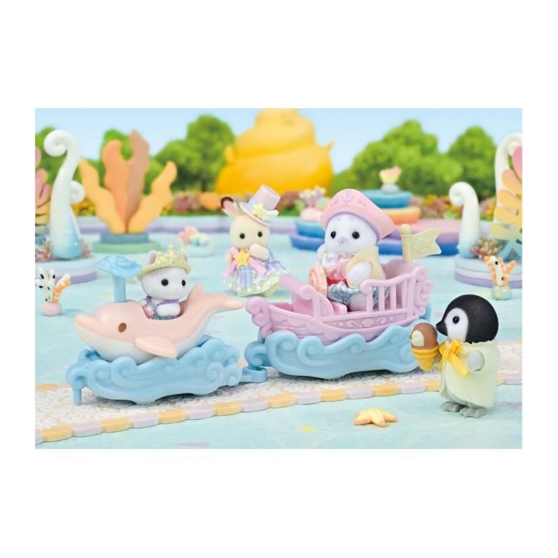 Mini-figurines - SYLVANIAN FAMILIES - Le petit train de la mer - Des 3 Mini-figurines - SYLVANIAN FAMILIES - Le petit train de la mer - Des 3