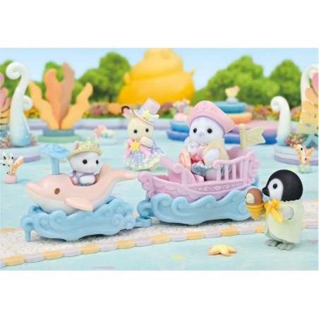 Mini-figurines - SYLVANIAN FAMILIES - Le petit train de la mer - Des 3