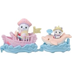 Mini-figurines - SYLVANIAN FAMILIES - Le petit train de la mer - Des 3