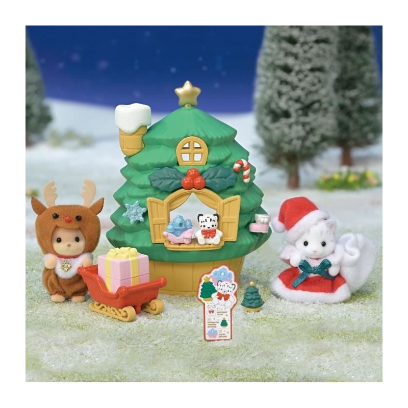 Mini-figurines - SYLVANIAN FAMILIES - La maison du Pere Noël - Des 3 Mini-figurines - SYLVANIAN FAMILIES - La maison du Pere Noël - Des 3