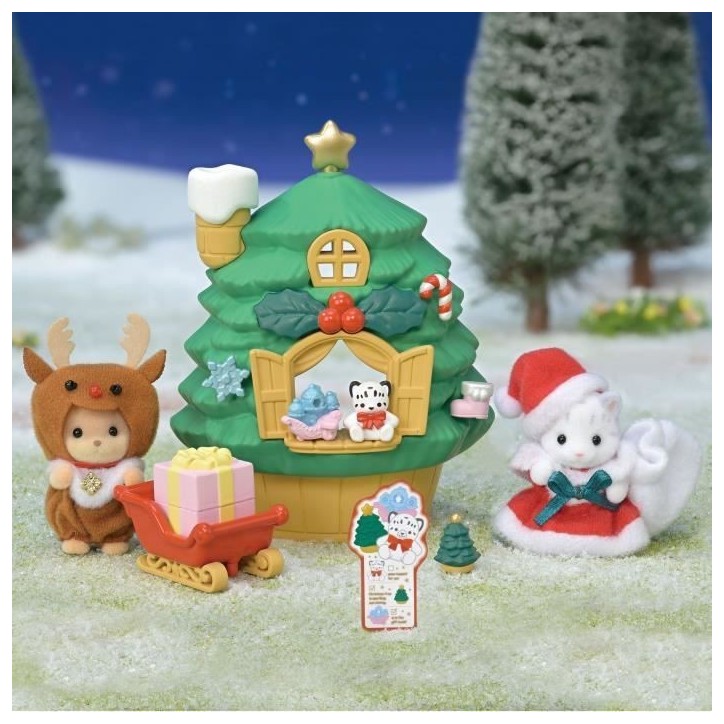 Mini-figurines - SYLVANIAN FAMILIES - La maison du Pere Noël - Des 3 ans Mini-figurines - SYLVANIAN FAMILIES - La maison du Pere Noël - Des 3 ans