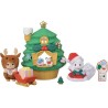 Mini-figurines - SYLVANIAN FAMILIES - La maison du Pere Noël - Des 3