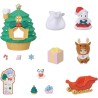 Mini-figurines - SYLVANIAN FAMILIES - La maison du Pere Noël - Des 3