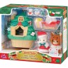 Mini-figurines - SYLVANIAN FAMILIES - La maison du Pere Noël - Des 3