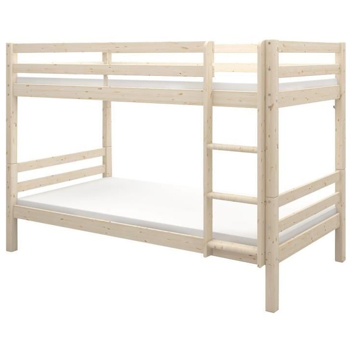 Lits superposés séparables enfant - 2x90x200 cm - Pin massif naturel - Sommiers inclus - ANDO Lits superposés séparables enfant - 2x90x200 cm - Pin massif naturel - Sommiers inclus - ANDO