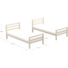 Lits superposés séparables enfant - 2x90x200 cm - Pin massif naturel
