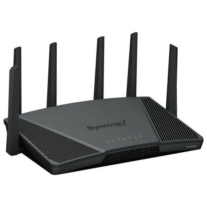 Routeur WiFi 6 Tri band jusqu'a 6,6 Gbit/s - SYNOLOGY - RT6600AX - 6 antennes - Blanc Routeur WiFi 6 Tri band jusqu'a 6,6 Gbit/s - SYNOLOGY - RT6600AX - 6 antennes - Blanc