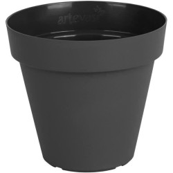 ARTEVASI Pot de fleurs CAPRI - Anthracite - Résistant au gel - 40 x 4