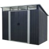 Abri de jardin en métal 4,61 m² - 238 x 193 x 202 cm - SOLER - Kit d