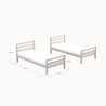 Lits superposés séparables enfant - 2x90x200 cm - Pin massif blanc -
