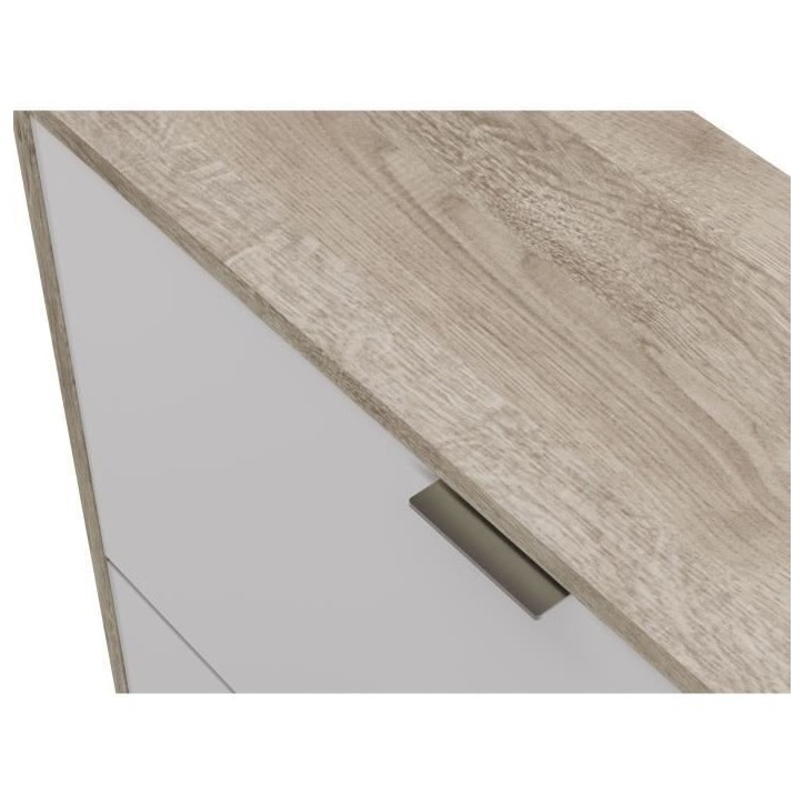 Meuble a chaussures - 4 Portes - Chene et blanc - 75x24x154 cm - Leona Meuble a chaussures - 4 Portes - Chene et blanc - 75x24x154 cm - Leona