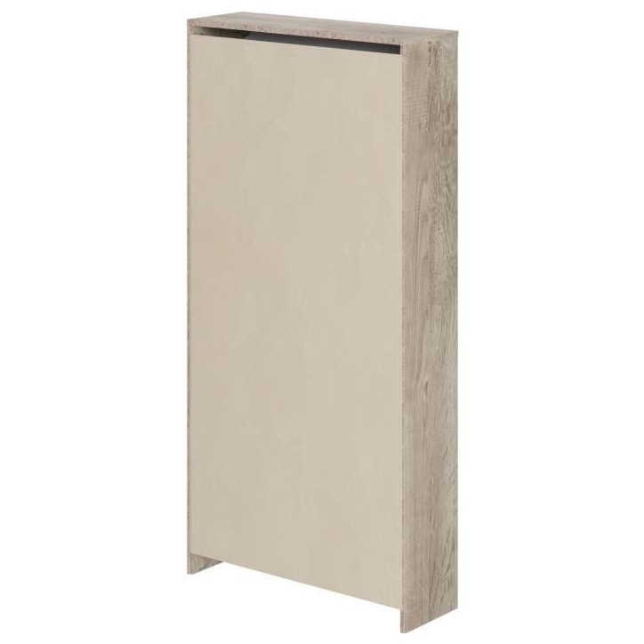 Meuble a chaussures - 4 Portes - Chene et blanc - 75x24x154 cm - Leona Meuble a chaussures - 4 Portes - Chene et blanc - 75x24x154 cm - Leona
