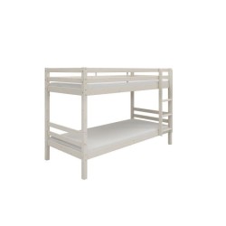 Lits superposés séparables enfant - 2x90x200 cm - Pin massif blanc -