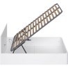 Izan Lit coffre adulte - 160x200 cm - Mélaminé Blanc - Sommier inclu