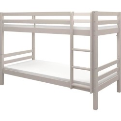 Lits superposés séparables enfant - 2x90x200 cm - Pin massif gris cl
