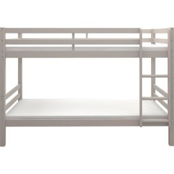 Lits superposés séparables enfant - 2x90x200 cm - Pin massif gris cl