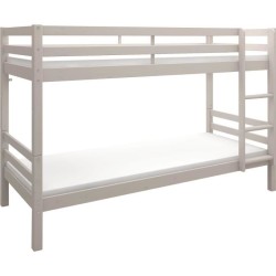 Lits superposés séparables enfant - 2x90x200 cm - Pin massif gris cl