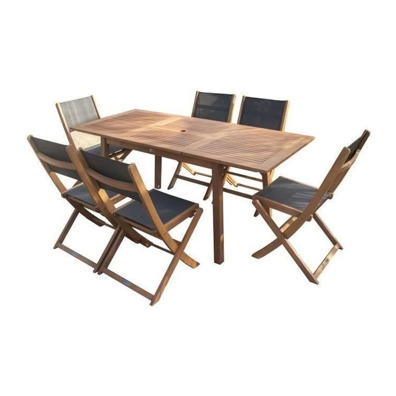 Ensemble repas de jardin 4 a 6 personnes - Table extensible 120/180 x Ensemble repas de jardin 4 a 6 personnes - Table extensible 120/180 x